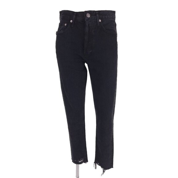 AGOLDE Jamie High Rise Classic Jeans Size 24 XXS Womens Black Compass $168 - Picture 2 of 15